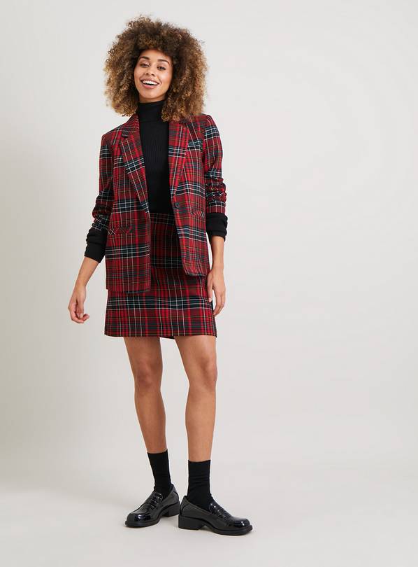 Buy Red Tartan Print Mini Skirt 8 Skirts Tu